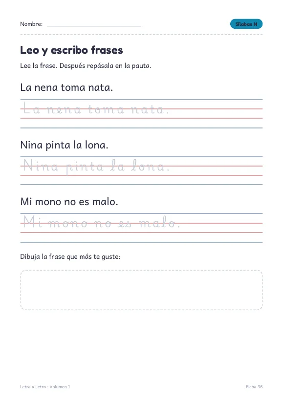 Ficha de frases