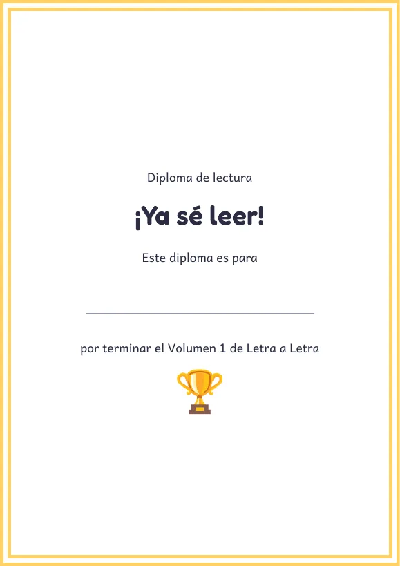Diploma Ya sé leer